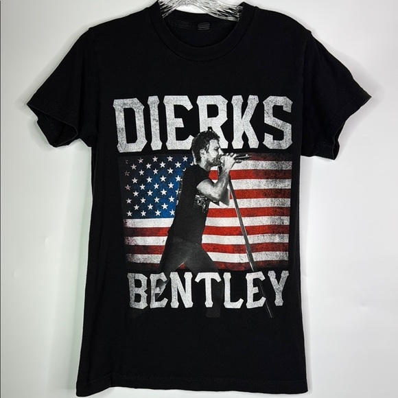 Dierks Bentley Black Graphic Tultex Concert T-Shirt Size Small - Picture 1 of 9